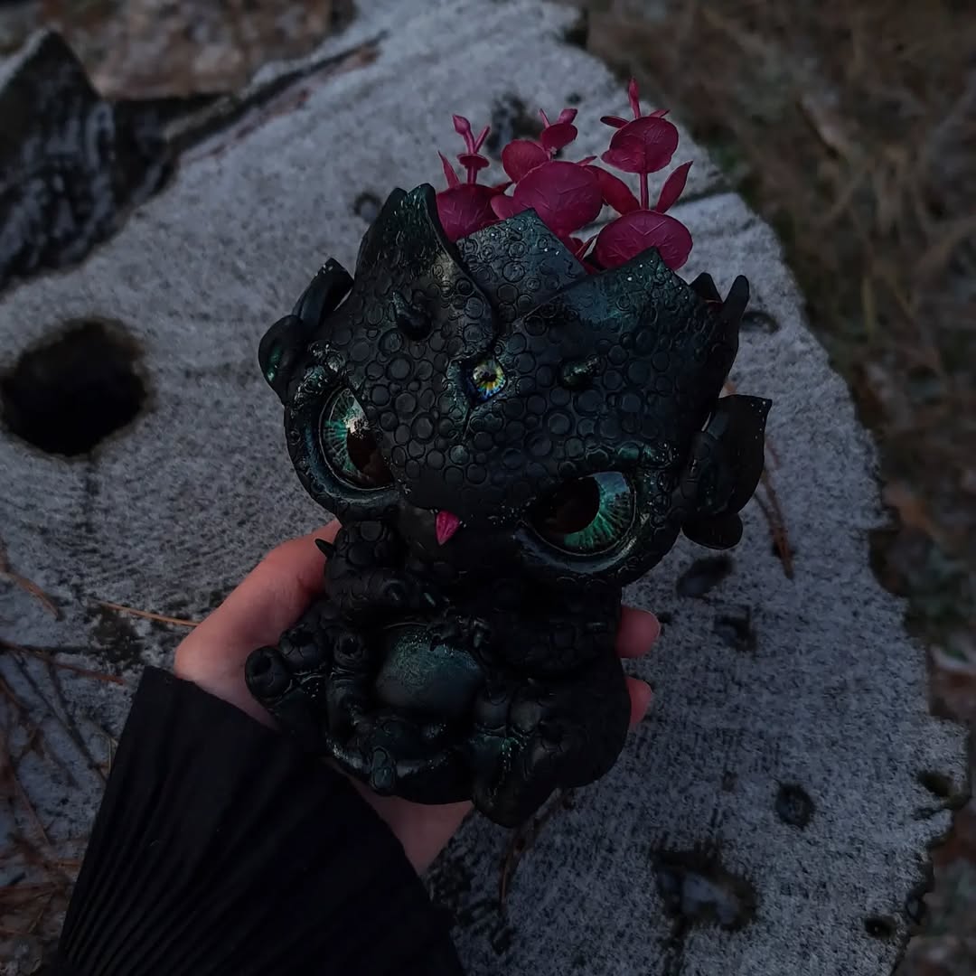 Black flower Dragon