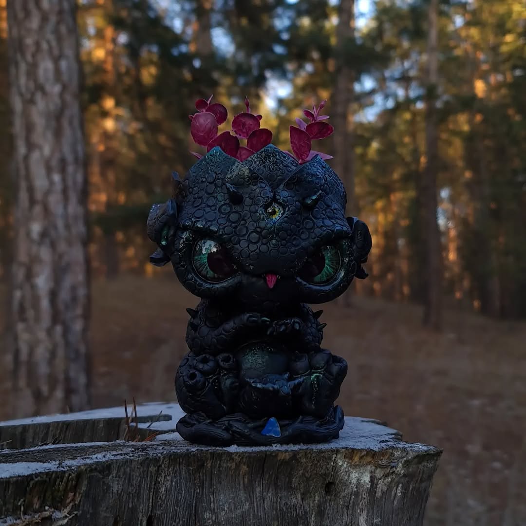 Black flower Dragon