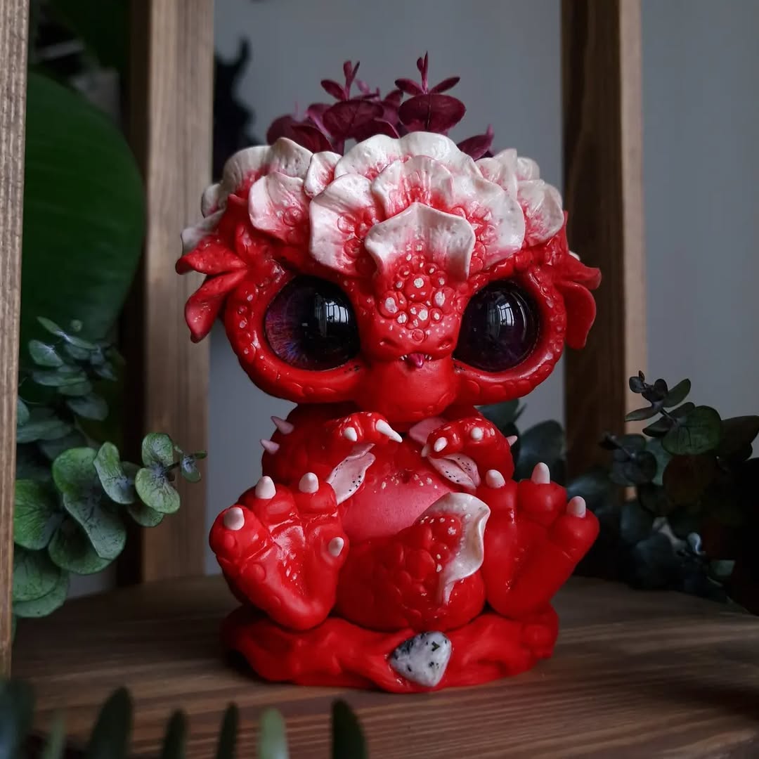Red flower dragon